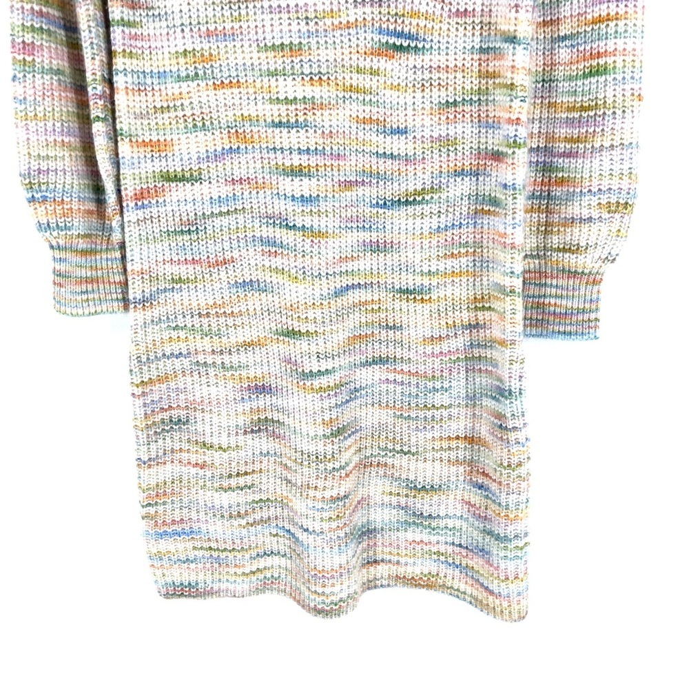 LOFT NWT Rainbow Multicolor Spacedye Sweater Dress - Picture 6 of 10